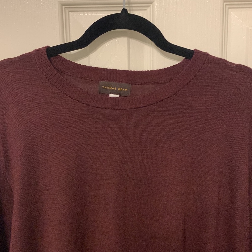 Thomas Dean Crewneck Lightweight Merino Wool XXL Sweater - Picture 2 of 6